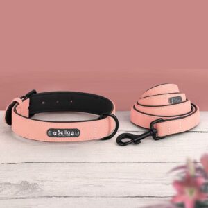 Hasított bőr kutya nyakörv póráz szett